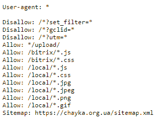 Приклад robots.txt