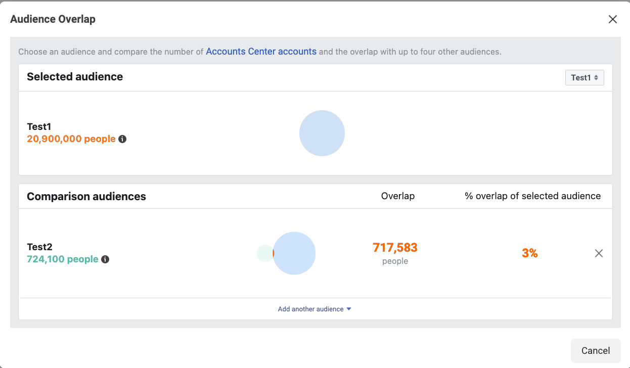 Creating an audience at the stage of ad group settings in Meta Ads