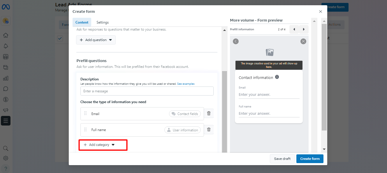 Налаштування рекламної компанії з ціллю Генерація лідів у Facebook