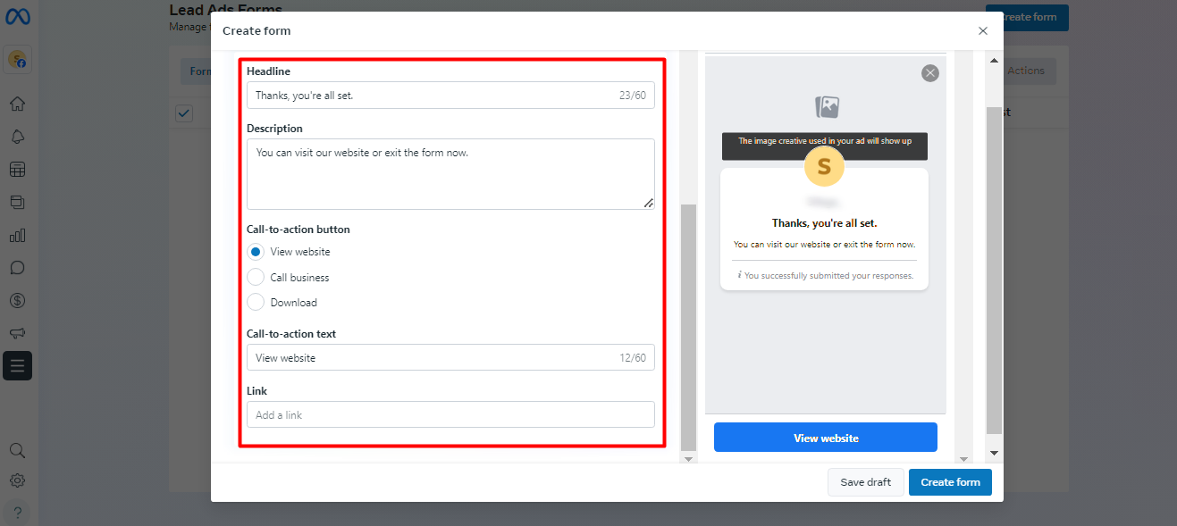 Налаштування рекламної компанії з ціллю Генерація лідів у Facebook