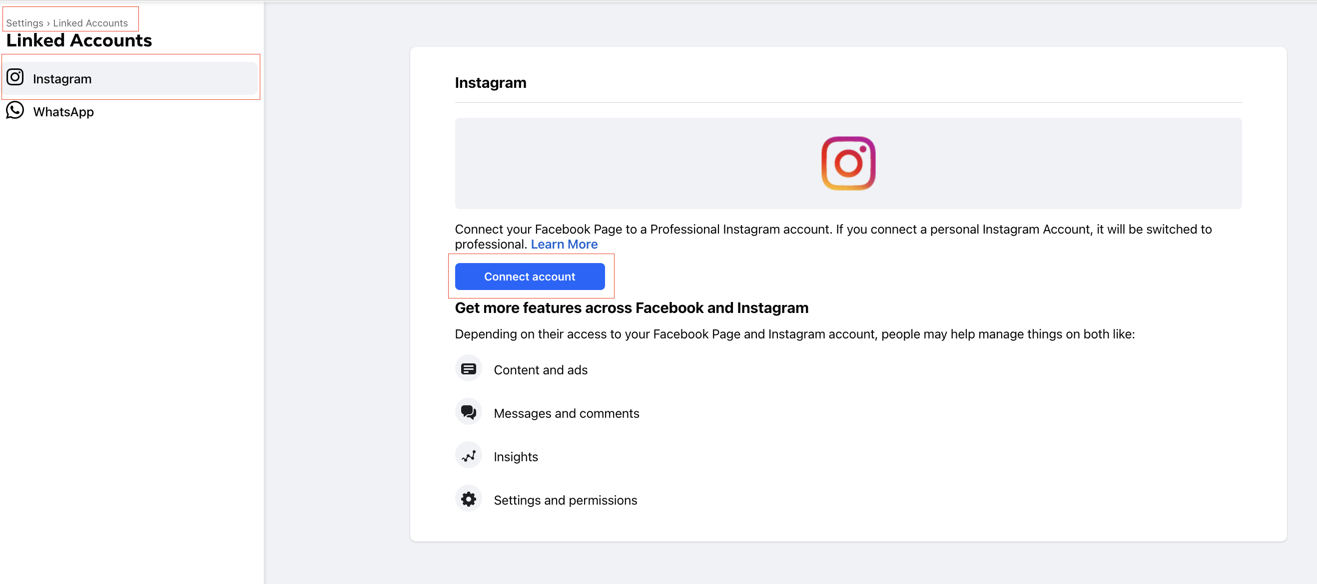 Прив'язуємо обліковий запис Instagram до сторінки Facebook